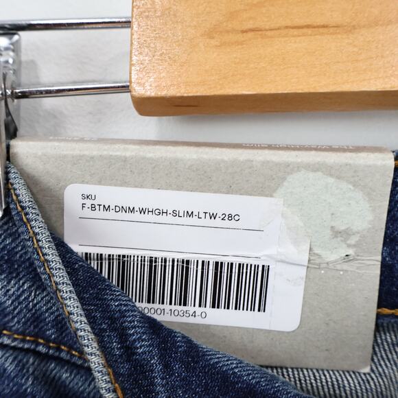 NWT Everlane The Way-High Straight Leg Slim Jean In Medium Indigo Blue 28 Short - Picture 10 of 11